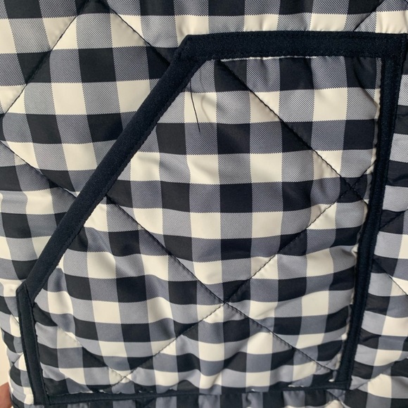 J Crew Mercantile puffer vest in blue gingham - Picture 4 of 4